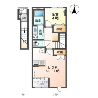 ティーフォレストII【2階】の間取り