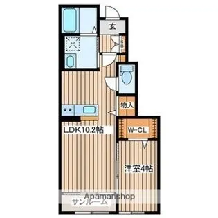 宮城県仙台市青葉区梅田町【アパート】の間取り