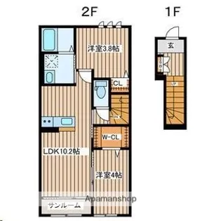 エクセランメゾン【2階】の間取り