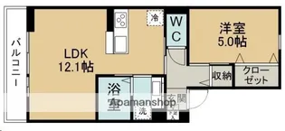 ドミール旭ケ丘駅前【205号室】の間取り