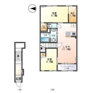 BREEZE HILLS (ブリーズヒルズ)【202号室】の間取り