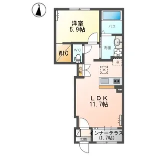 パーチェミノクラ(PACE MINOKURA)【1階】の間取り