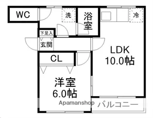 マルーム武者Ⅱ【403号室】の間取り