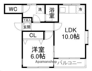 マルーム武者Ⅱ【4階】の間取り