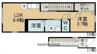 リノヴェルデ泉ケ丘【205号室】の間取り