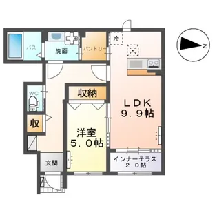 S’SコーポⅡ【1階】の間取り