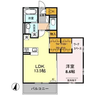 コーワ長町南 I【3階】の間取り
