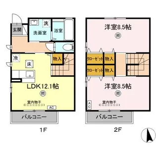 サクラテラス【102号室】の間取り