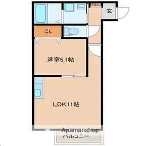 ブラン荒井A棟【1階】の間取り