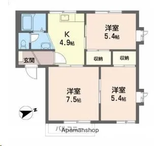グリーンヒルズCHIDAーF【2階】の間取り