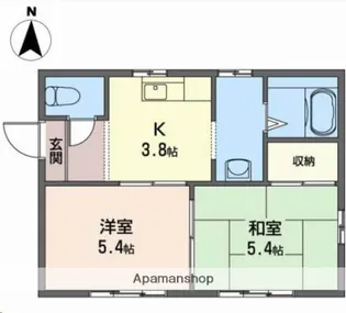 グリーンハイツ桜ヶ丘【202号室】の間取り