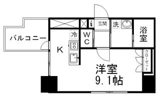 カスタリア大町【2階】の間取り