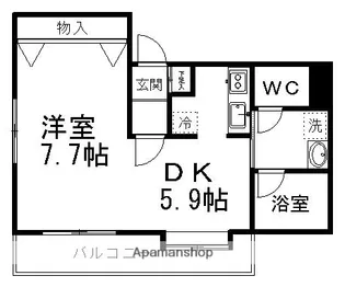 宮城県仙台市太白区青山1丁目【マンション】の間取り