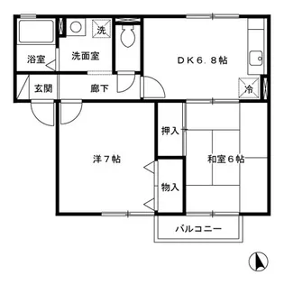 ハイネス悠【1階】の間取り