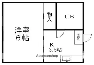 アーバンシティ河原町【202号室】の間取り