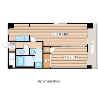 パームクレスト高森【1階】の間取り