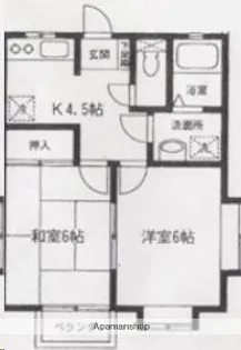 ガーデンヒルズA棟【2階】の間取り