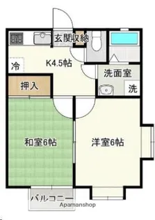 ガーデンヒルズA棟【1階】の間取り