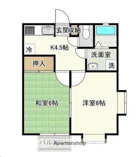 ガーデンヒルズB棟【1階】の間取り