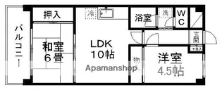 朝日プラザ堤通雨宮町【703号室】の間取り