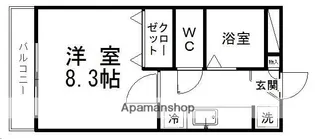 リヴィエール木町【202号室】の間取り