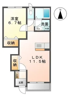 ルミナスガーデンA【1階】の間取り