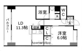 宮城県仙台市泉区市名坂字萩清水【マンション】の間取り