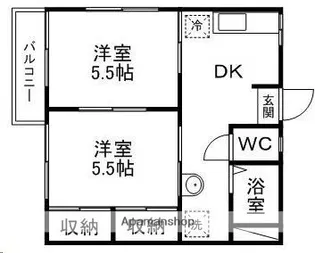 ピースフル吉成【202号室】の間取り
