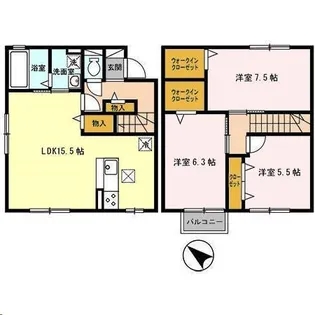 ブライト ハイム D【1階】の間取り