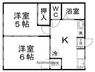 セルティア木町【101号室】の間取り