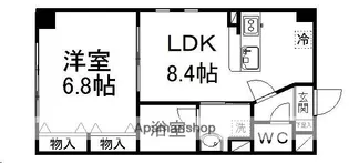 ガーデンコート岐阜屋弐番館【105号室】の間取り