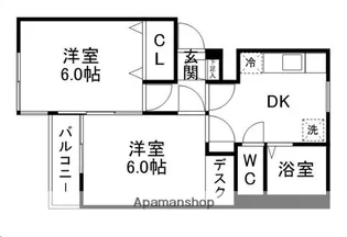 宮城県仙台市青葉区上杉5丁目【マンション】の間取り