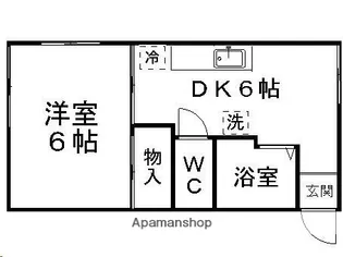ドミール青葉山【202号室】の間取り