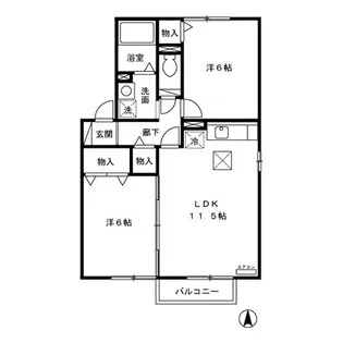 ファミリア泉【1階】の間取り