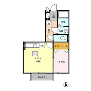 ドリームヒルズ B【1階】の間取り