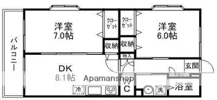 ルミエール中山【203号室】の間取り
