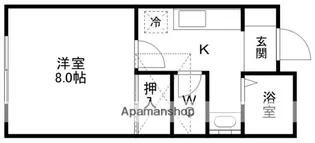 スカイハイツ北山【203号室】の間取り