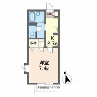 サンメゾン八幡【2階】の間取り