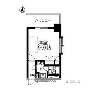 エスパシオ大町【410号室】の間取り
