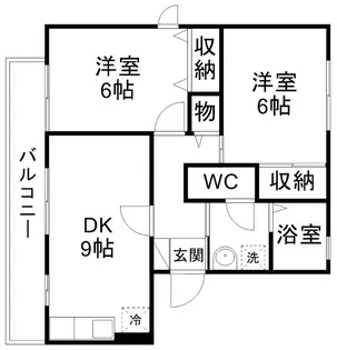 ハイカムール八乙女ST Ⅰ【2階】の間取り