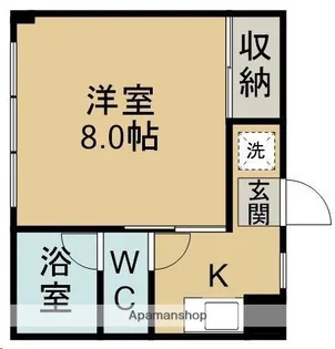 メゾンホワイト【202号室】の間取り