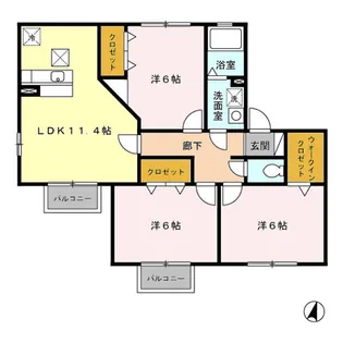 コルベイユ A【2階】の間取り