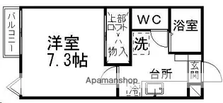 コーポ橘【102号室】の間取り