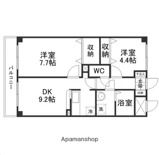 宮城県仙台市泉区泉中央4丁目【マンション】の間取り