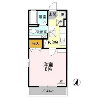 エスポアール長命【1階】の間取り