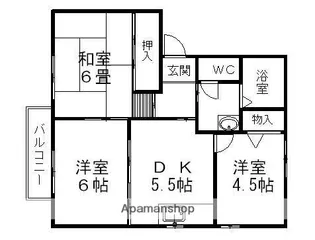 ラルジュ・フォーレB【2階】の間取り