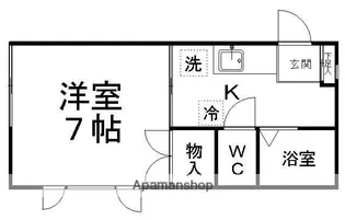 コーポグリーンヒルズ【103号室】の間取り