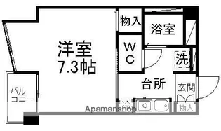 バーシティハウス柏木【406号室】の間取り