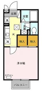 フォンテーヌ・中山【1階】の間取り