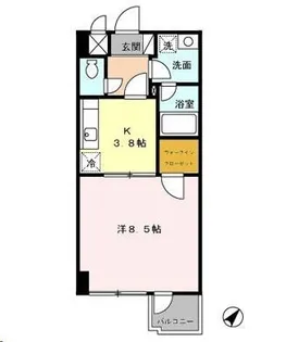 ルミエール中ノ坂【2階】の間取り